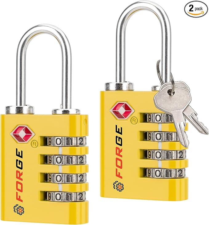 Forge Dual-Opening: Key or Combination Access Lock, TSA Approved Locks by Forge
