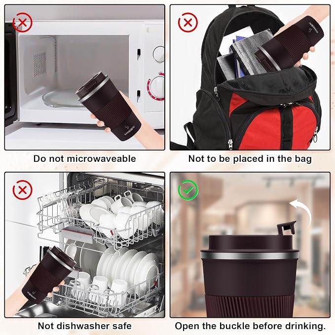 MOMSIV 17oz Travel Mug, Insulated Coffee Cup with Leakproof Lid, Vacuum Stainless Steel Double Walled Reusable Tumbler for Hot and Cold Water Coffee and Tea In Travel and Car - Image 6