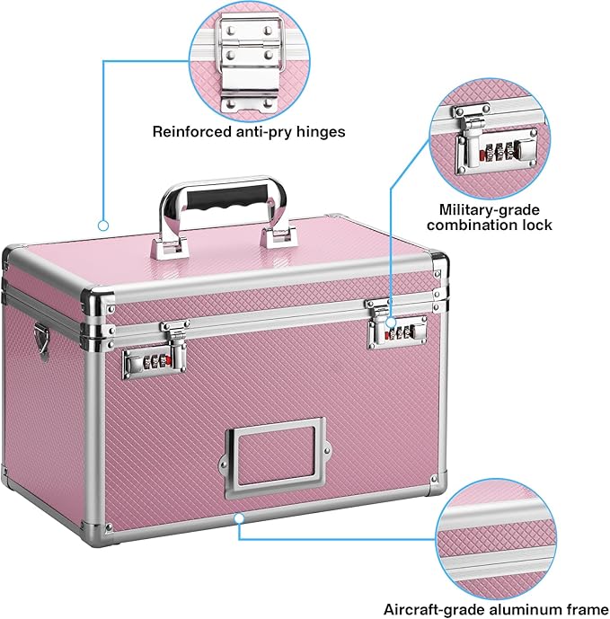 13.4 x 8 x 8.7 Inch Lockable Storage Box - Image 2