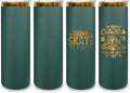 20 oz Skinny Tumblers Stainless Steel Tumbler with Lid and Straw Double Wall Vacuum Insulated Coffee Mug 20oz Powder Coated Cup for Hot and Cold Drinks(Green,4 pack) by FunTrans