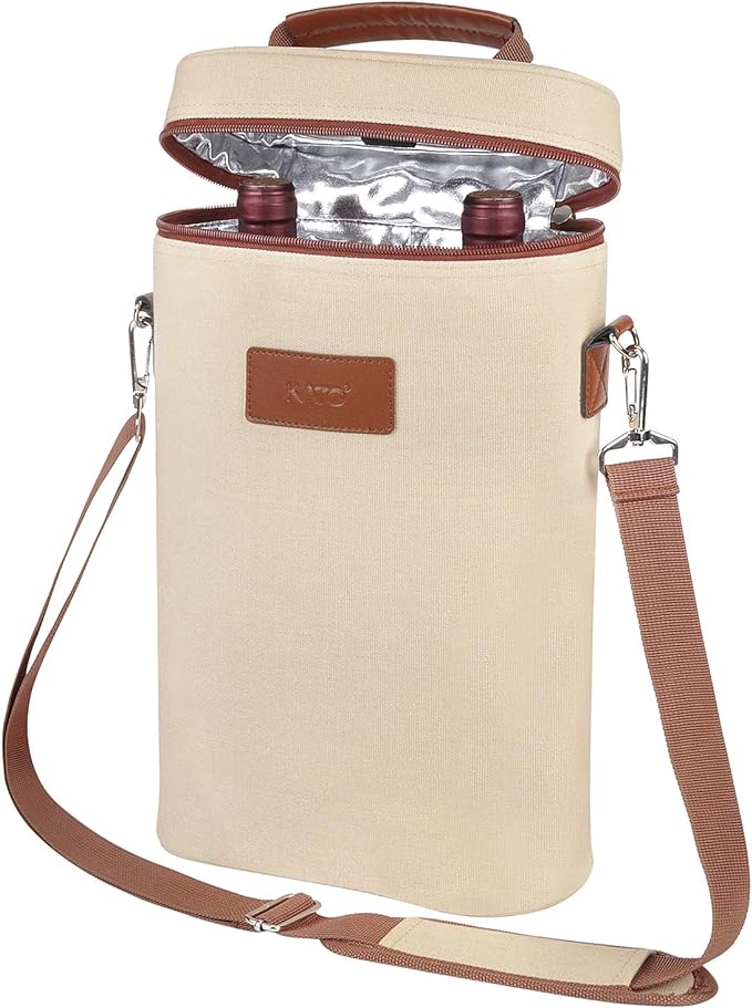Tirrinia 2 Bottle Wine Gift Tote Carrier by Tirrinia