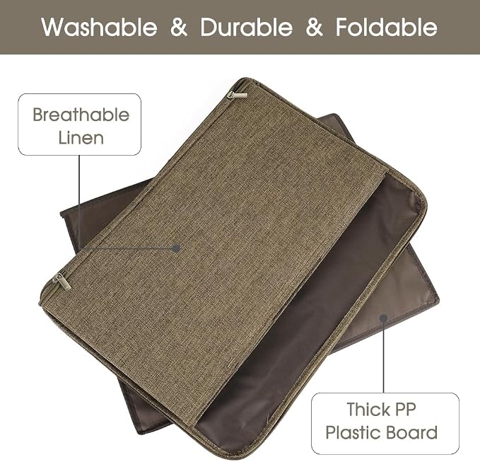 ANMINY Storage Bins with Zipper Lids 13 Qt Lidded Fabric Storage Boxes Baskets - Image 4