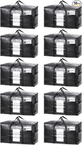 TAILI Extra Large Moving Bags, 10 Pack Black Heavy Duty Totes by TAILI