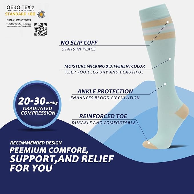 fenglaoda 8 Pairs Compression Socks - Image 6