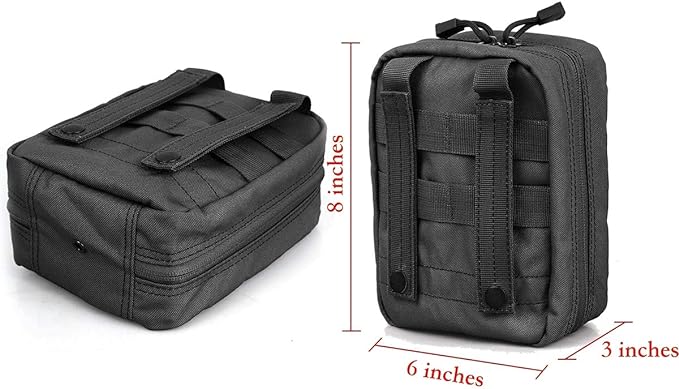 EMT Pouch MOLLE Ifak Pouch Tactical MOLLE Medical First Aid Kit Utility Pouch - Image 5