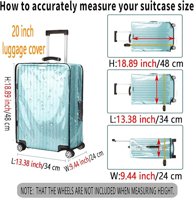 Suitcase Covers for Luggage – TSA Approved Clear PVC Luggage Protector Cover - Image 2