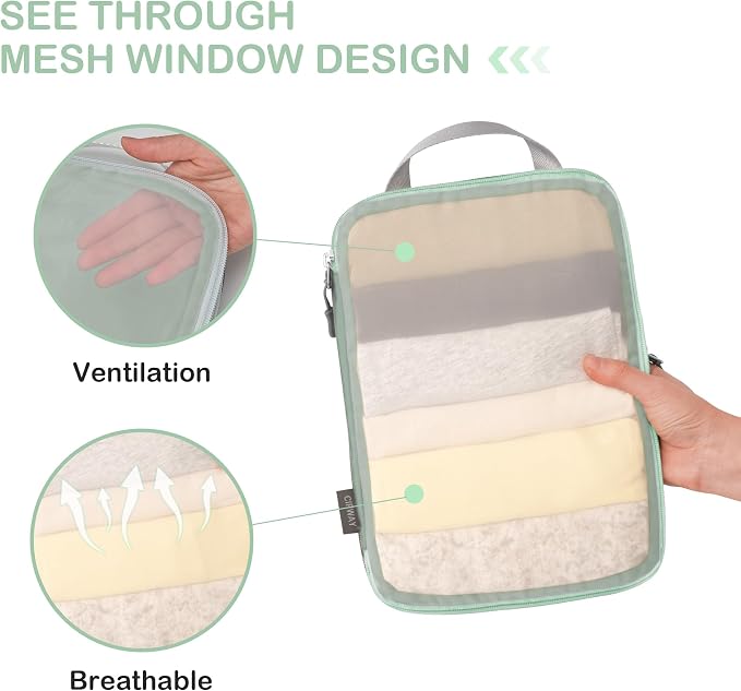 Cipway Compression Packing Cubes Mesh, Lightweight Luggage Organizer Bags - Image 2