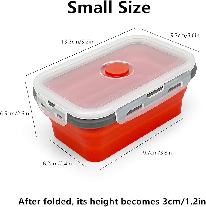 ECOmorning 3 Piece Silicone Food Storage Containers Collapsible Silicone Bowl - Image 2