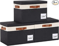 Extra Large Storage Bins with Lids, Foldable Fabric Storage Baskets with Lids by PFFVRP