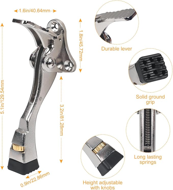 Kick Down Door Stoppers for Bottom of Door, Heavy Duty Kickdown Door Stop - Image 6