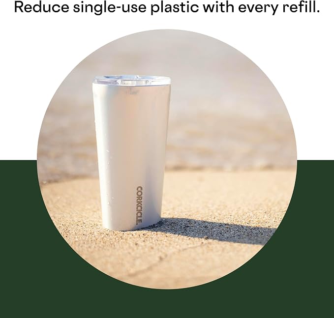 Corkcicle Classic Tumbler - Insulated Stainless Steel Travel Cup - Cold & Hot Drinks - Reusable - Durable - Spill Proof Lid - Non-Slip Silicone Base - Easy Grip - BPA Free - 24 oz - Woodland Camo - Image 5