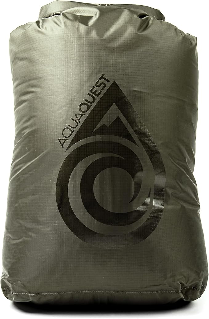 AquaQuest Rogue Dry Bag – 60L Olive Drab – 100% Waterproof Roll Top – Travel by AquaQuest