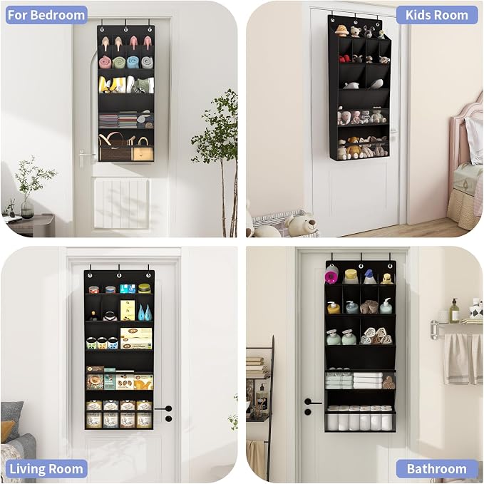 FENTEC 1 Pack Over-the-Door-Shoe-Organizers, Hanging Shoe Organizer - Image 5