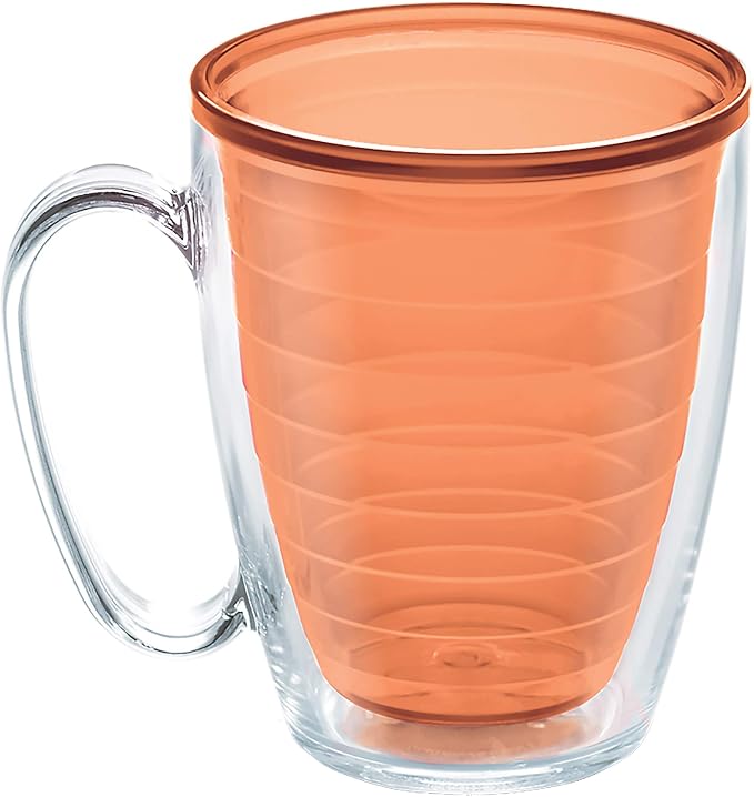 Tervis Clear & Colorful Tabletop Made in USA Double Walled Insulated Tumbler Travel Cup Keeps Drinks Cold & Hot, 16oz Mug, Citrus Sunrise by TervisTumblerCompany