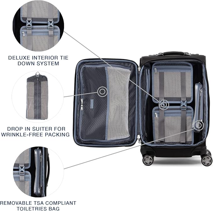 Travelpro Platinum Elite Softside Expandable Carry on Luggage, 8 Wheel Spinner - Image 5