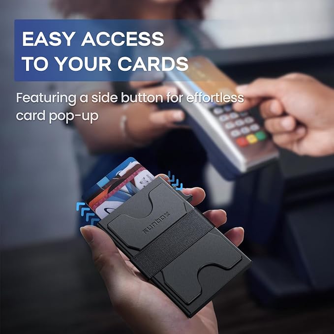 Mens Business Card Holder, Slim Card Wallet - Image 4