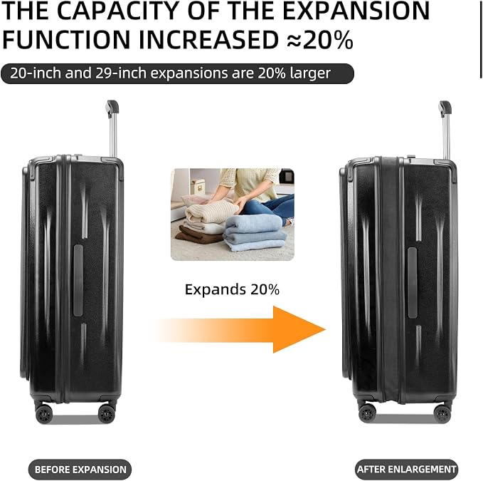 Premium Carry On Luggage, 29 Inch Top Opening Aluminum Frame Airline Approved - Image 3
