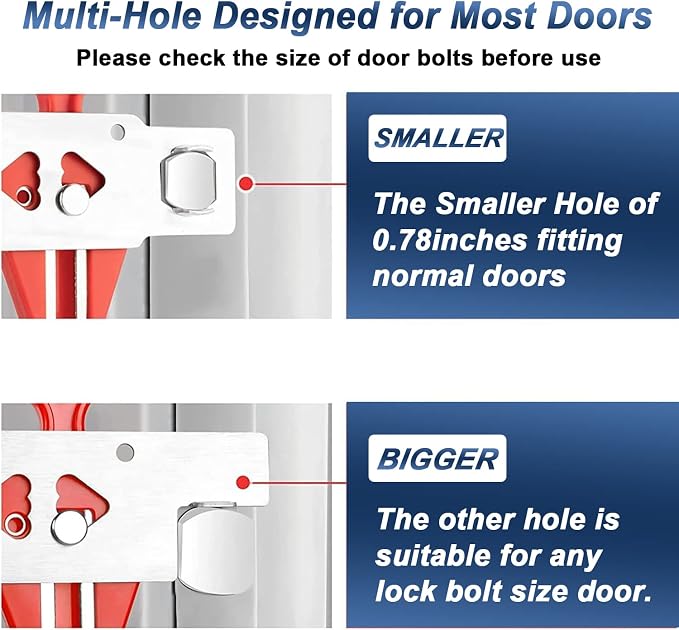 KERUI Door Stop Alarm & Portable Door Lock, Dual Protection Security Door - Image 4
