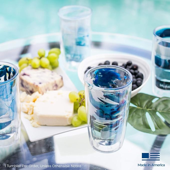 Tervis Crystal Clear Tabletop Made in USA Double Walled Insulated Tumbler Travel Cup Keeps Drinks Cold & Hot, 16oz - 4pk, Classic - Image 10