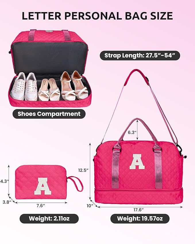 Gift Ideas for Woman, Gifts for Women-Initial Travel Bag - Image 3