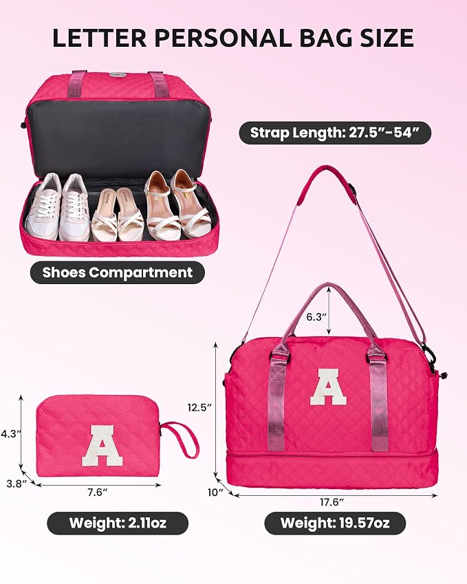 Girls Gifts 10-12, Birthday Gift-Initial Travel Bag - Image 3