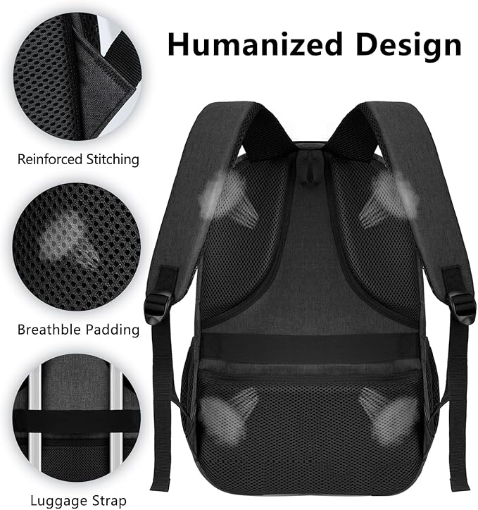 Backpck for Men Women, School Backpack for Boys Girls Teen, 15.6 inch Laptop - Image 6