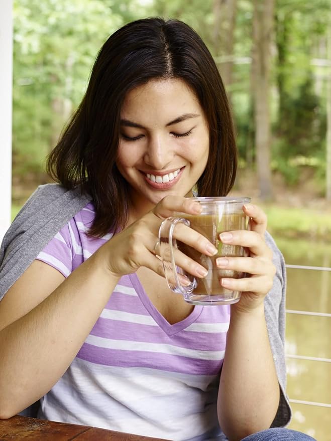 Tervis Clear & Colorful Tabletop Made in USA Double Walled Insulated Tumbler Travel Cup Keeps Drinks Cold & Hot, 16oz Mug, Clear - Image 3