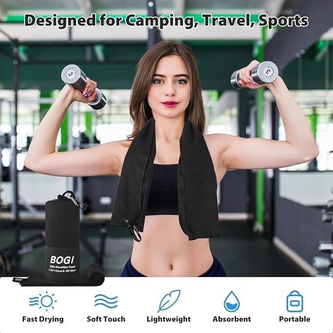 BOGI Microfiber Travel Sports Towel-Quick Dry Towel, Soft Lightweight - Image 4
