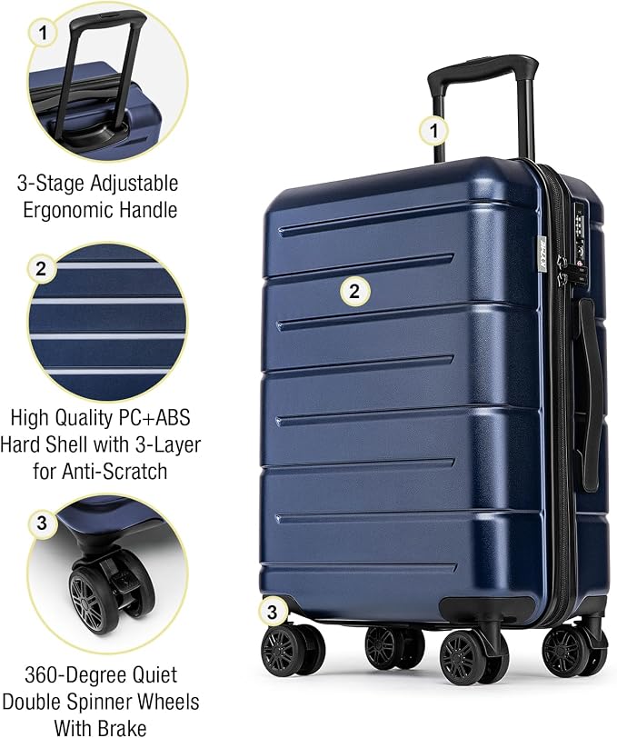KYME Carry On Luggage 22x14x9 Airline Approved - Image 4