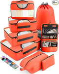 Veken 8 Set Packing Cubes for Travel Essentials, Suitcase Organizer Bags in 4 by Veken
