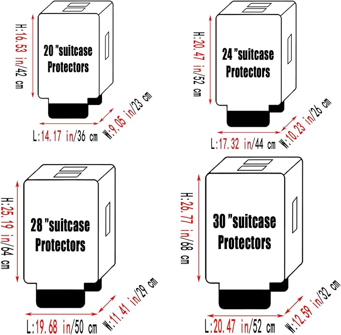 28 Inch Clear PVC Luggage Cover Protectors Suitcase Covers - Image 4