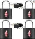 4 Pack TSA Luggage Locks with Key by Colorfullife