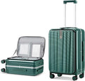 Hanke 24 Inch Checked Luggage Front Opening Rolling Suitcase Hard Sided Luggage by Hanke