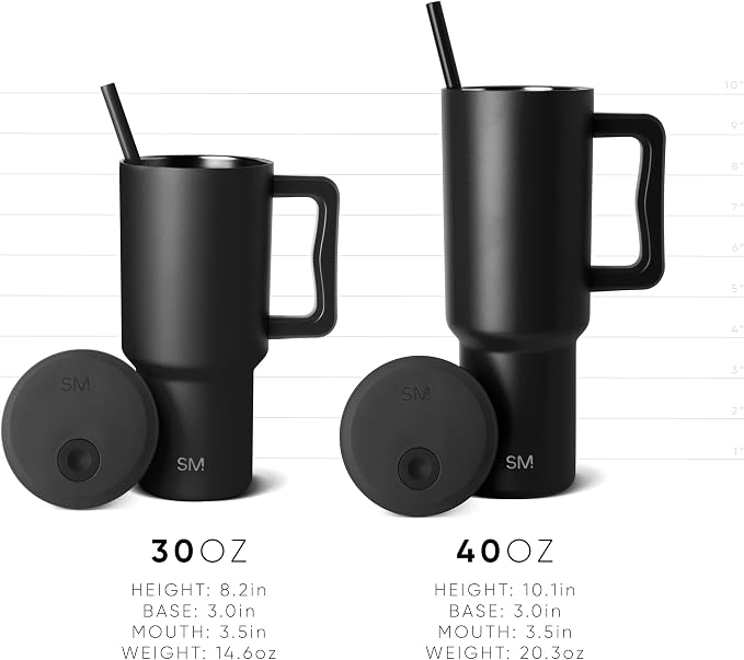 Simple Modern Easter 40 oz Trek Tumbler with Handle and Straw Lid | Cup Holder Friendly Insulated Stainless Steel Travel Mug | Easter Bunnies - Image 5