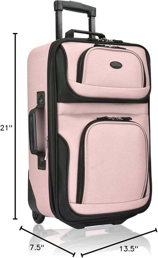 U.S. Traveler Lightweight Rolling 20" Carry On Luggage Softside Suitcase - Image 9