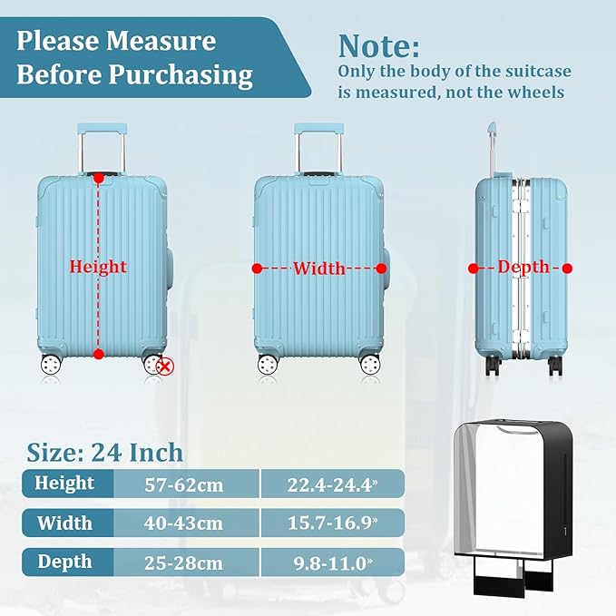 Upgraded Transparent TPU Luggage Cover Protector - Image 2
