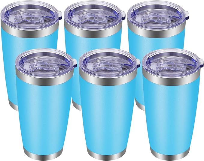 VEGOND 20oz Tumbler with Lid and Straw Stainless Steel Tumbler Cup Bulk Vacuum by VEGOND