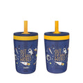 Zak Designs Kelso 15 oz Tumbler Set, (Space) Leak-Proof Screw-On Lid with Straw Made of Durable Plastic and Silicone, Perfect Cup Bundle for Kids (2pc Set) by ZakDesigns