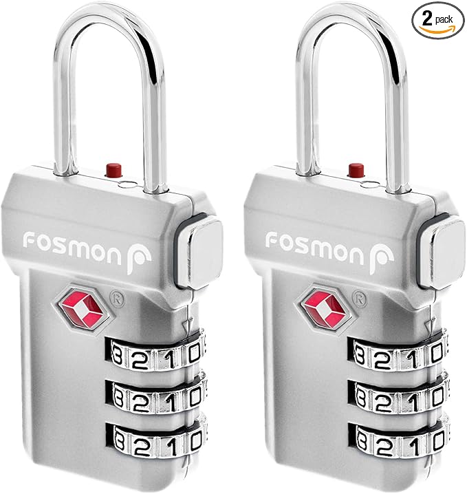 Fosmon TSA Approved Luggage Locks, Suitcase Travel Lock by Fosmon