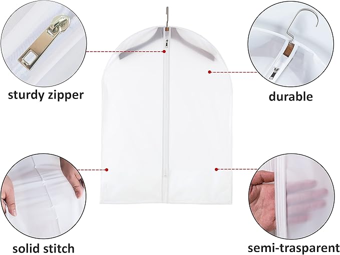 Plastic Garment Bags Clothing Storage Bags Hanging - Image 3