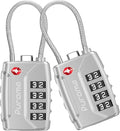 Puroma 2 Pack TSA Approved Luggage Lock, 4 Digit Combination Travel Locks by Puroma