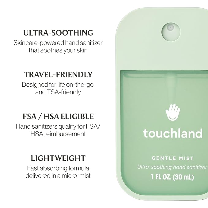 Touchland Gentle Mist Ultra-Soothing Hand Sanitizer Spray, Lily Of The Valley - Image 5