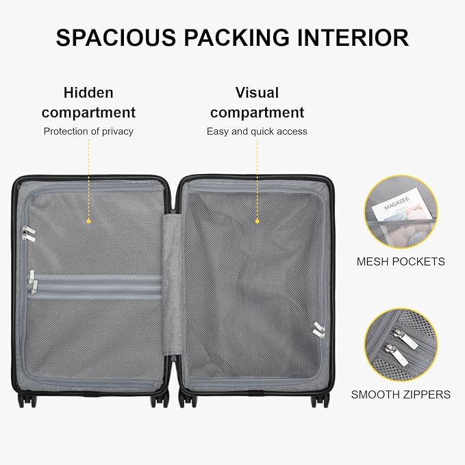 LEVEL8 Carry on Luggage Airline Approved, Carry-on Suitcases - Image 8