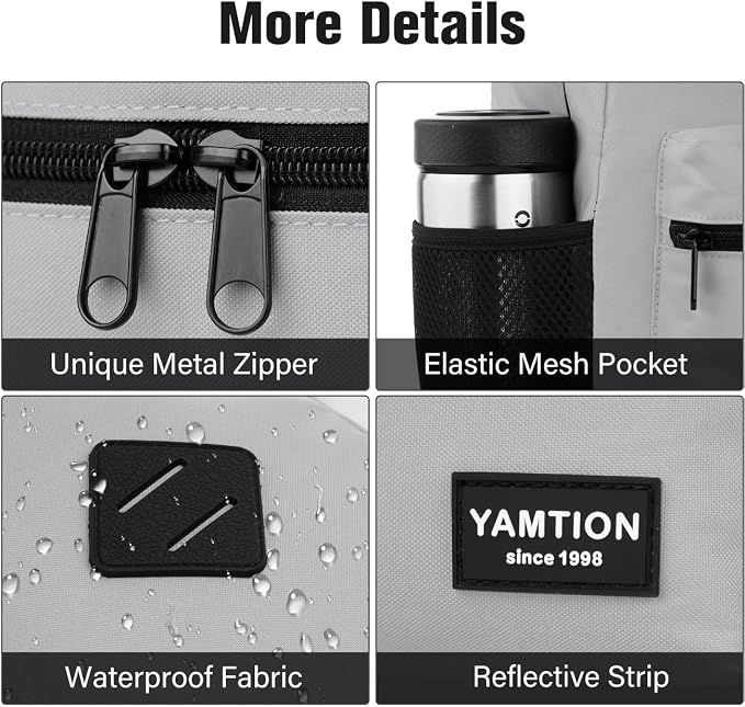 Unisex School Backpack, Classic Bookbag Adults and Teens Schoolbag - Image 4