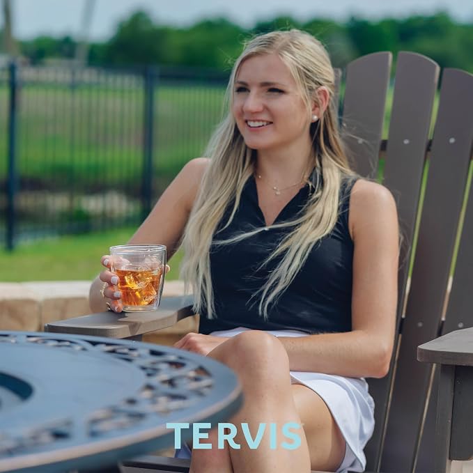 Tervis Clear & Colorful Tabletop 12oz Made in USA Double Walled Insulated Tumbler Travel Cup Keeps Drinks Cold & Hot, 12oz - 4pk, Clear - Image 6