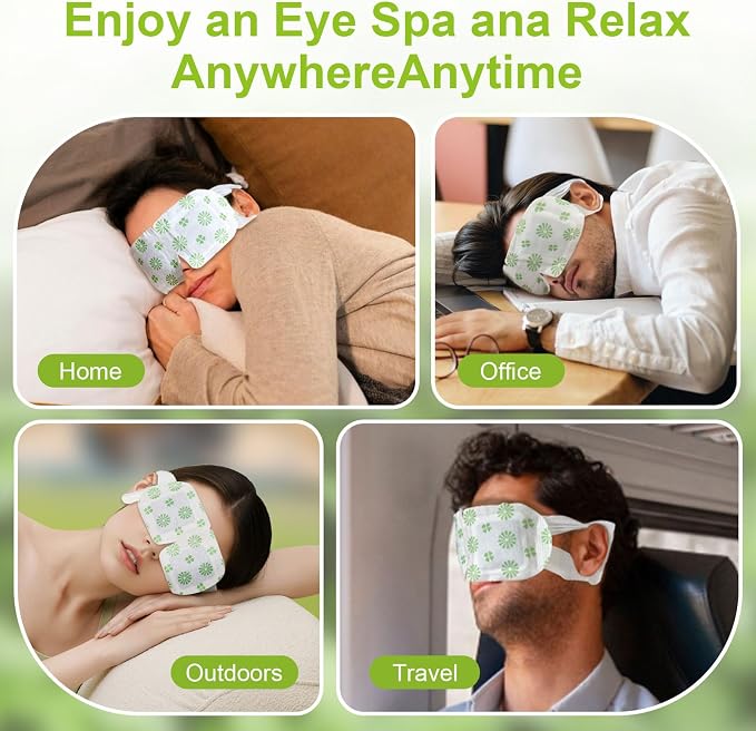 20 Packs Steam Eye Mask, Wormwood Steam Eye Masks Disposable, Self-Heating - Image 6