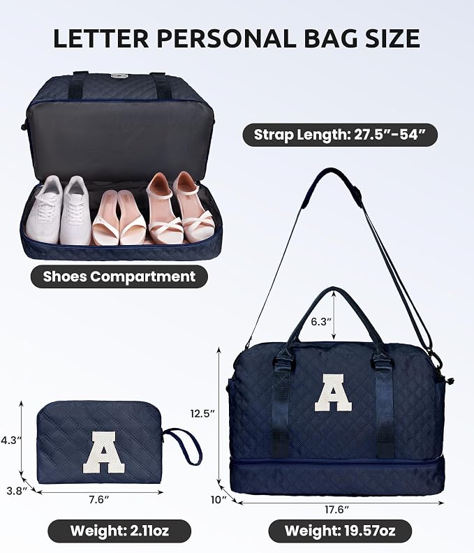 Gifts for Girls-Initial Duffle Bag - Image 2