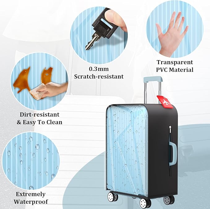 Upgraded Transparent TPU Luggage Cover Protector - Image 4
