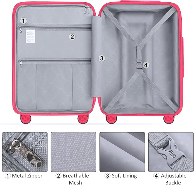 28 Inch Luggage with Spinner Wheels, Large Hard Shell Suitcase, Lightweight PP - Image 7