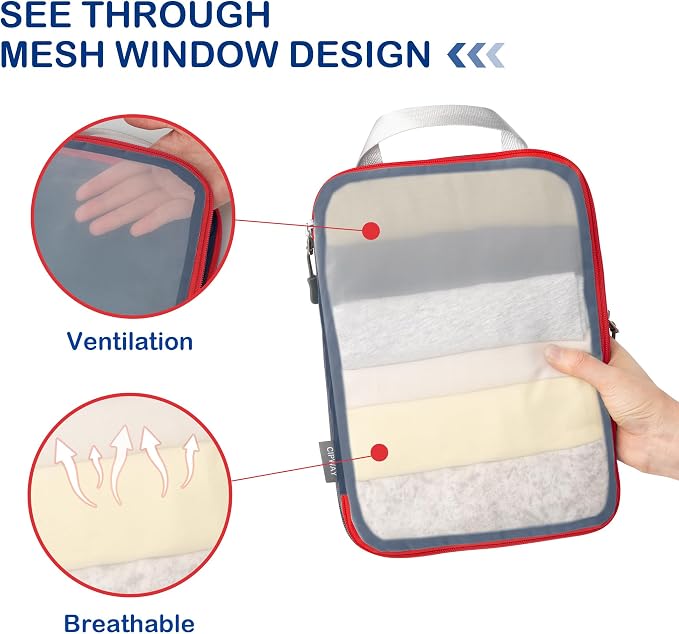 Cipway Mesh Compression Packing Cubes, Ultralight See Through Luggage Organizer - Image 2